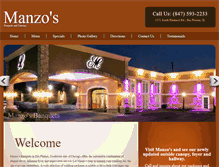 Tablet Screenshot of manzosbanquets.com